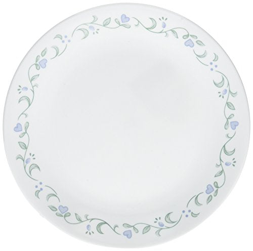 8.5-Inch Lunch Plate Set of 6 - Durable Glass Dinnerware with Cottage Pattern