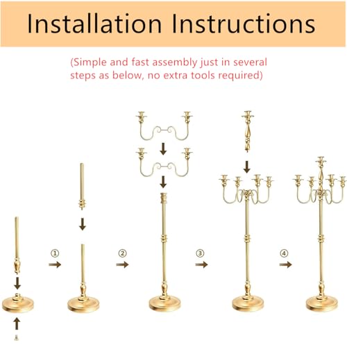 LoveCat Candlestick Holder Candelabras: 48.8" Tall Candleholders
