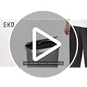 EKO Hana Select 13.2 Gallon Step Trash Can - Space Grey, Large Plastic Kitchen Bin