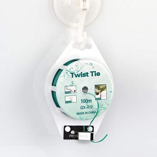 YDSL Twist Ties - 328ft Green Garden Plant Ties with Cutter for Gardening & Organization