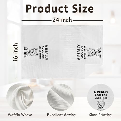 Yorkshire Terrier Dog Kitchen Towel - Funny Yorkie Gift for Women, 16x24