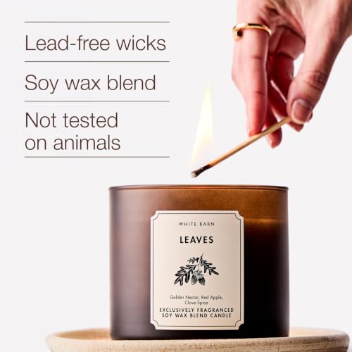3-Wick Scented Candle with Autumn Leaves Fragrance - Up to 45 Hours