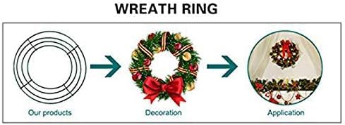 MTB Wire Wreath Frame 18 inch Green, Pack of 10 Wreath Form Wreath Rings for DIY Christmas New Year Decor