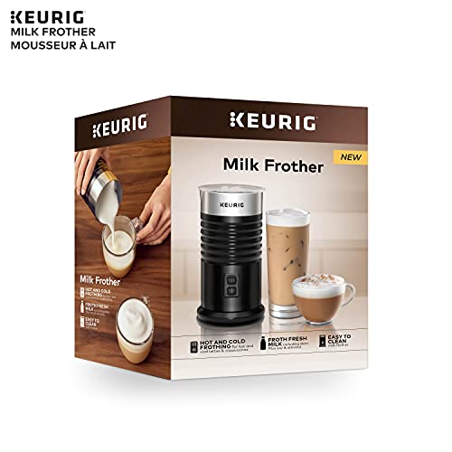 Milk Frother for Hot & Cold Beverages - Non-Dairy, 6 Oz, Black