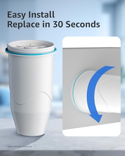 Water Filter Replacement 4 Pack for Zero Pitcher ZR-001 - Food-Grade, BPA-Free