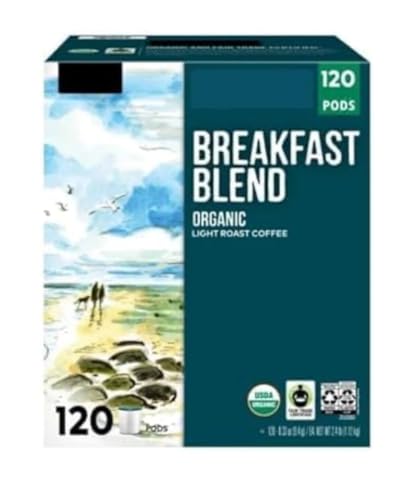 Breakfast Blend Coffee Pods Light Roast 120-Count Box - Single Serve