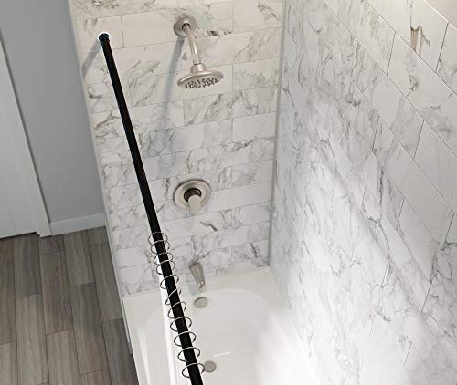 Vailge Adjustable Room Divider Tension Rods 122-150 Inch Black No Drilling