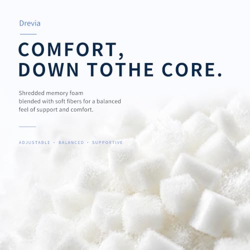 White King Size Cooling Shredded Memory Foam Pillow Set of 2