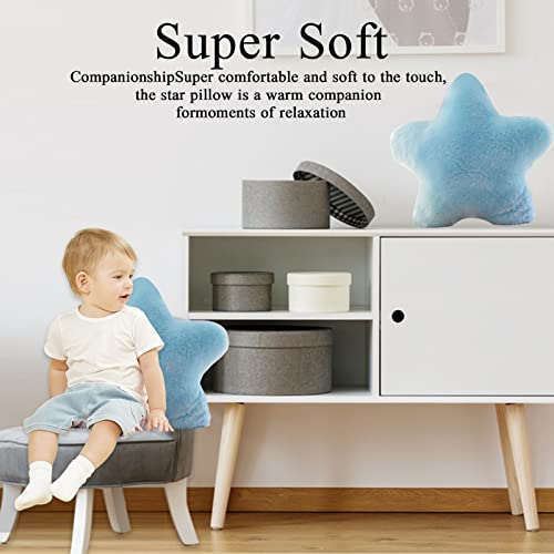 Star Pillow Plush Soft Star Shaped Throw Pillows Toy Stuffed Cushion Blue 16"