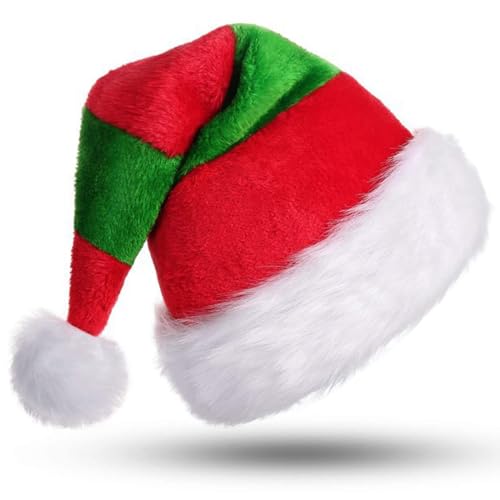 Unisex Velvet Santa Elf Hat for Adults Christmas & Holiday Parties
