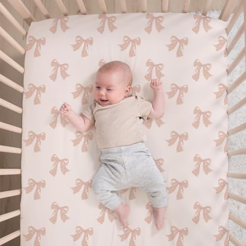 The Peanutshell 3-Piece Baby Crib Bedding Set for Girls - Pink & Gold Nursery Decor