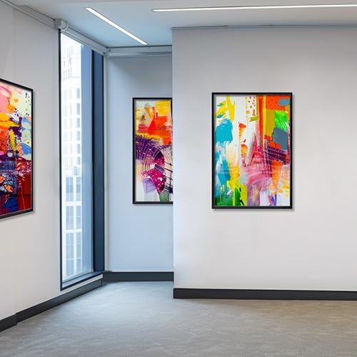 Black 24x36 Poster Frame Set of 4 Without Mat - Heart Art