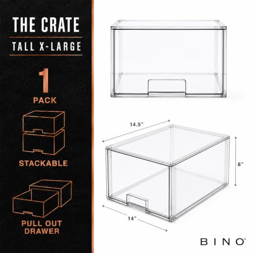 Stackable Clear Storage Drawers Tall X-Large - Space-Saving Home Organization