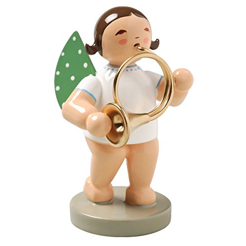 Wendt & Kühn Hand Painted Angel Orchestra Horn Figurine - Collectible Decor
