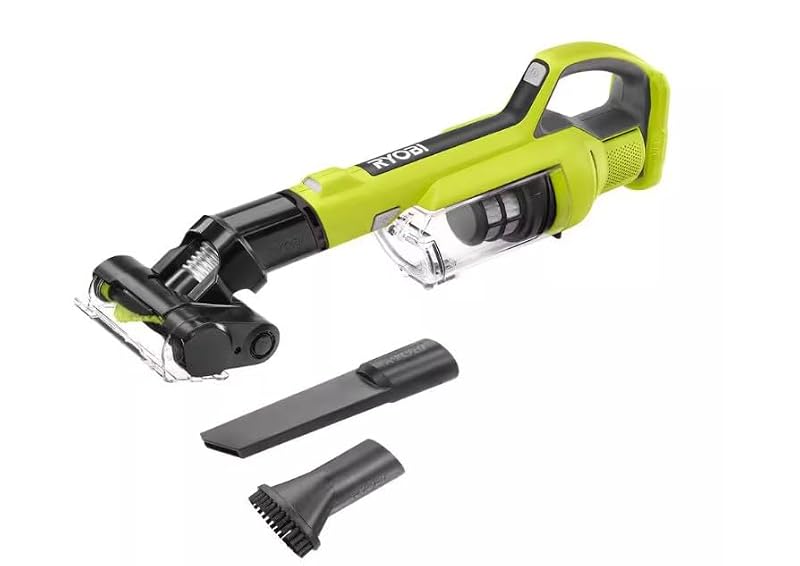 RYOBI ONE+ 18V Cordless Hand Vacuum with Powered Brush, Crevice & Dust Tools