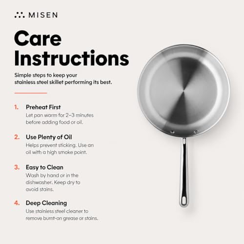 5-Ply 6-Inch Stainless Steel Frying Pan - Durable, Induction & Oven Safe