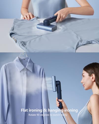 Nexdoo Blue G9 2-in-1 Travel Handheld Clothes Steamer - 1200W, Lightweight, Dual-Use for Home & Travel