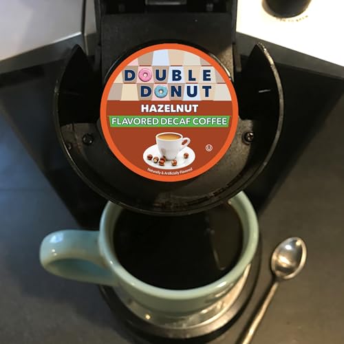 Double Donut Decaf Hazelnut Coffee Pods for Keurig - 80 Count Medium Roast