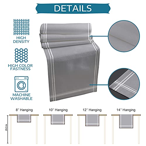 Smile Sunflower Grey Burlap Table Runner 13x120in Farmhouse Decor