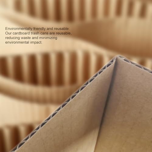 40 Gallon Cardboard Trash Cans for Events Pack of 10 with Liners - Portable & Reusable