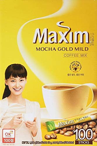 Maxim Coffee Mix Instant Mocha Gold Mild Pack of 2 - 41 Ounce, 100 Pack