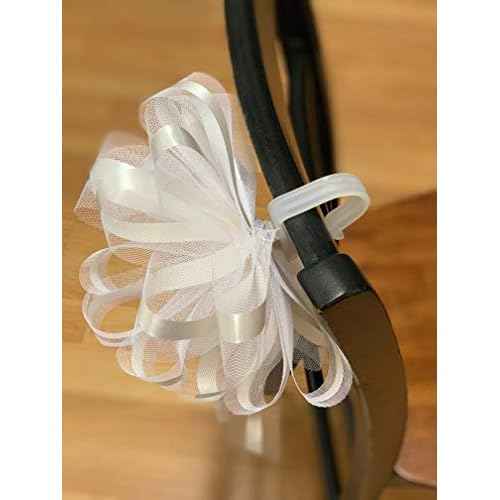 Church Pew Clips for Wedding Decorations - Set of 6, Heavy Duty Plastic Hooks, Accent Chairs, Railing, Wedding Aisle Decor, Reception, Wedding Essential