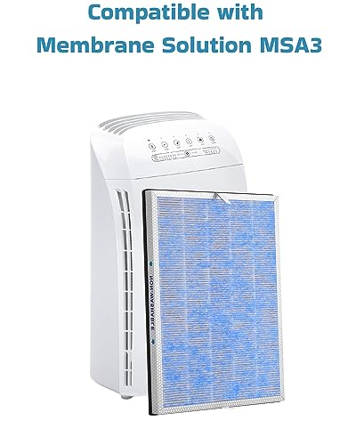 MSA3 True HEPA Filter Replacement Compatible with Membrane Solutions MSA3 and MSA3S Air Purifier 4-in-1 H13 (4 Pack)