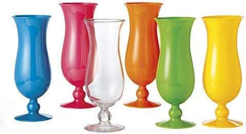G.E.T. HUR-1-CL Carefree Shatterproof Cocktail/Hurricanes Glasses, 15 oz set of 12.