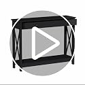 Treocho Black Console Table with Drawer & Shelves - 40.1" Wide Entryway Sofa Table