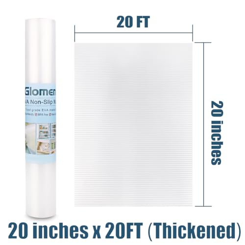 Non-Slip Washable Shelf Liner for Cabinets & Drawers - 20 W x 20 Ft Thickened