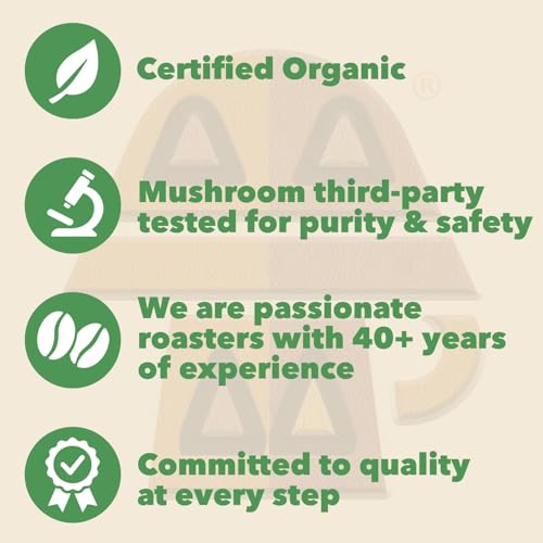 Organic Mushroom Coffee Pods - Medium Roast, K-Cup Compatible, 34 Count