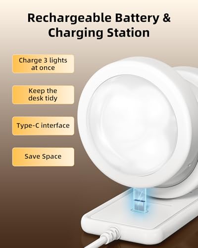 EZVALO 6-Pack Under Cabinet Lighting with Charging Station,