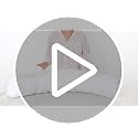 Long Body Pillow for Adults - Green-White 29.5" Bolster Sleeping Support