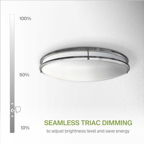 ASD LED 24" Oval Flush Mount Lighting, Close to Ceiling Light Fixture