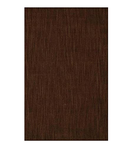 Plow & Hearth Dalton 2x3'6" Rug Fireproof | Chocolate Wool Blend