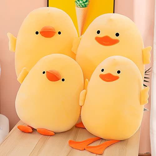 Plush Duck Stuffed Animal Soft Toys Yellow Duckling Stuff,Gifts for Friends and Children Christmas,Cute Yellow Throw Pillow (Long-Legged Yellow Duck,15.7in)