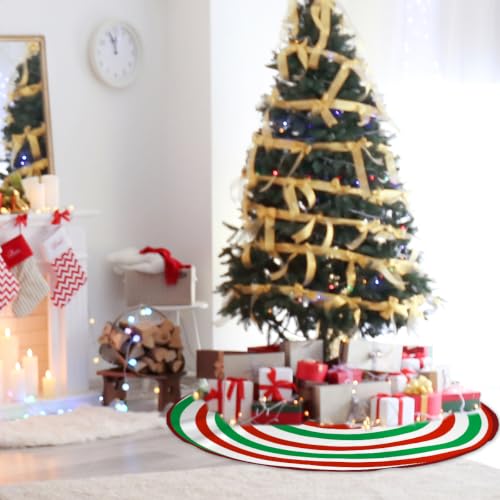 Christmas Tree Skirt 36 Inch Farmhouse Red Green Decorations