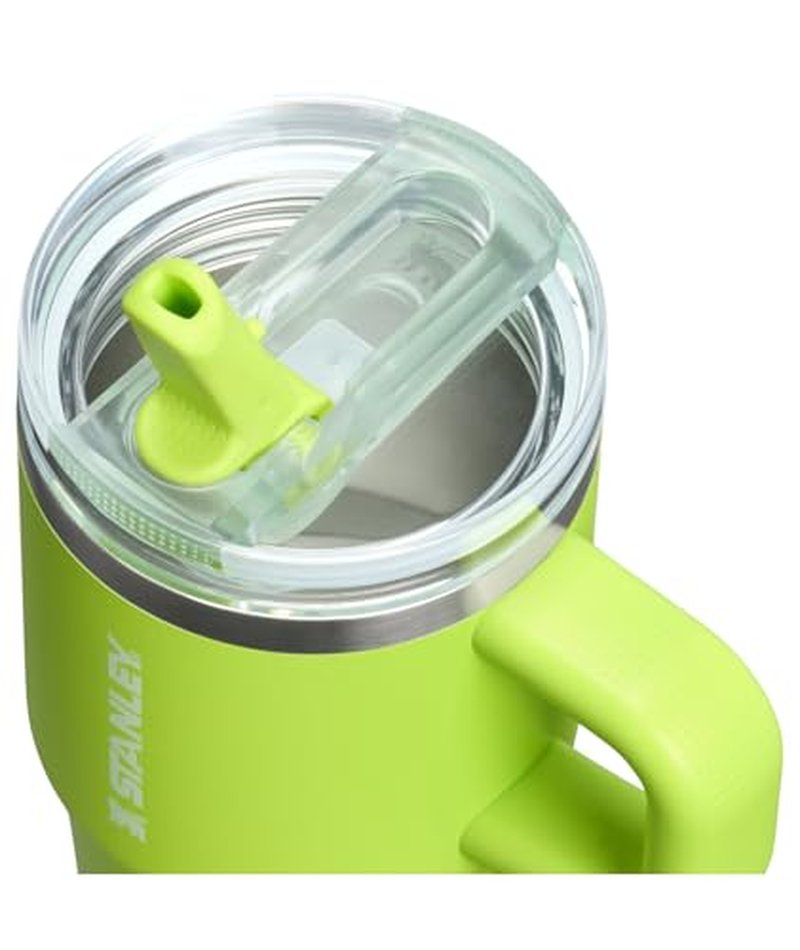 STANLEY Quencher ProTour Flip Straw Tumbler with Leakproof Lid 20 oz | Built-In Straw & Handle | Cupholder Compatible for Travel | Insulated Stainless Steel Cup | BPA-Free | Chartreuse