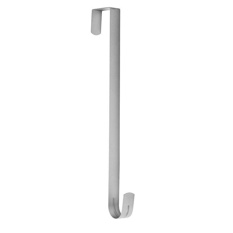 Sattiyrch 15" Wreath Hanger for Front Door,Sturdy Steel Wreath Door Hanger,Over The Door Hanger Hook (Silver,2)