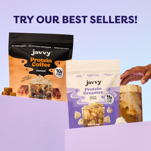 Javvy Protein Coffee Powder Pumpkin Spice - Cold Brew & Iced Coffee Mix, 20 Servings