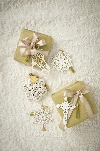 Lenox 2026 Snowflake Annual Ornament - Hand-Painted Porcelain Holiday Keepsake