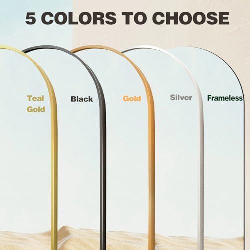 Niccy Frameless Oval Full Length Wall Mirror 48x16 Inches - Modern Home Decor