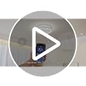 RGB Ceiling Fan with Light - Black Low Profile Flush Mount, Remote & App Control