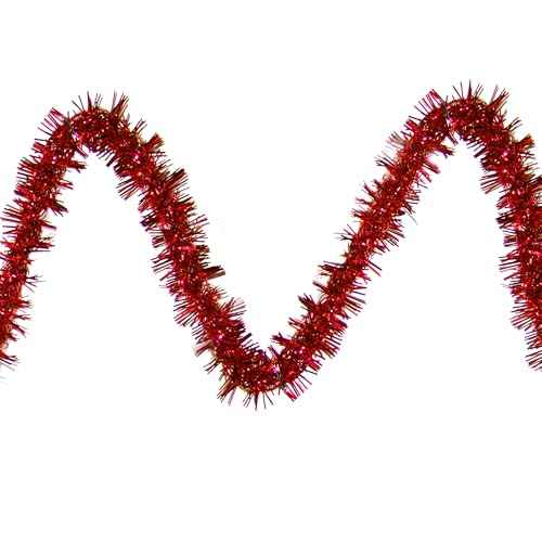 Brite Star Mini Curly Tinsel, Red