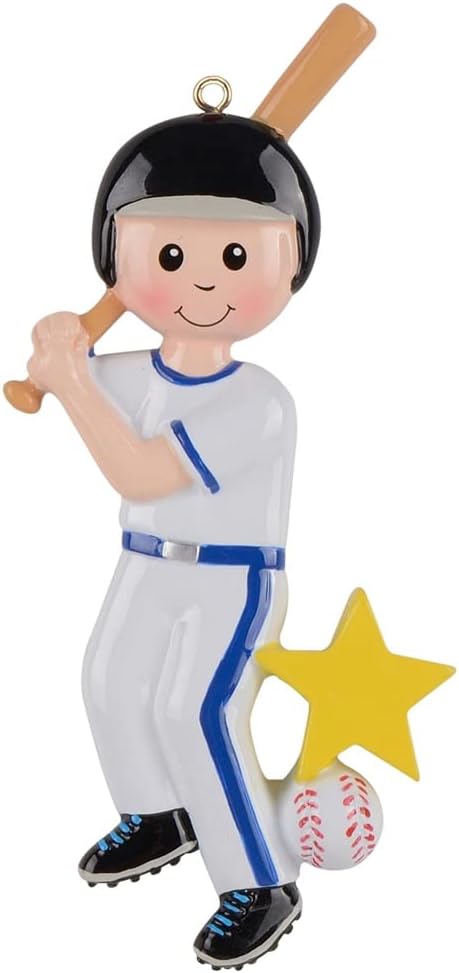 Personalized Baseball Ornament for Boys - Unique Christmas Keepsake Gift for Grandson