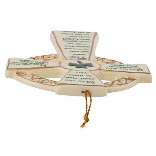Kurt Adler 5.12-Inch Porcelain Irish Cross Ornament (YAMJ4102),Christmas