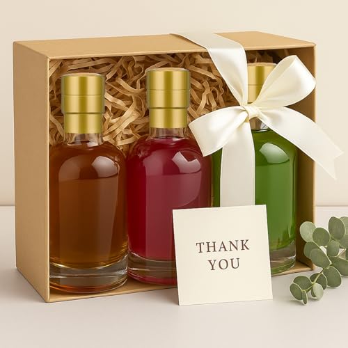 12 Pack 6oz Glass Bottles with T-Top Cork Stoppers - Clear Reusable Sample Bottles