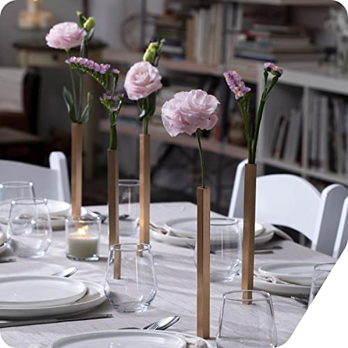 Magnetic Bud Vase Set - Modern Aluminum Table Centerpieces for Home & Events