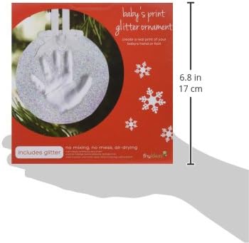 Christmas Baby Handprint Ornament Kit - DIY Keepsake Bauble with Paint for Newborns