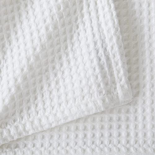 King Cotton Waffle Weave Bed Blanket - Breathable, Soft, Lightweight for All Seasons